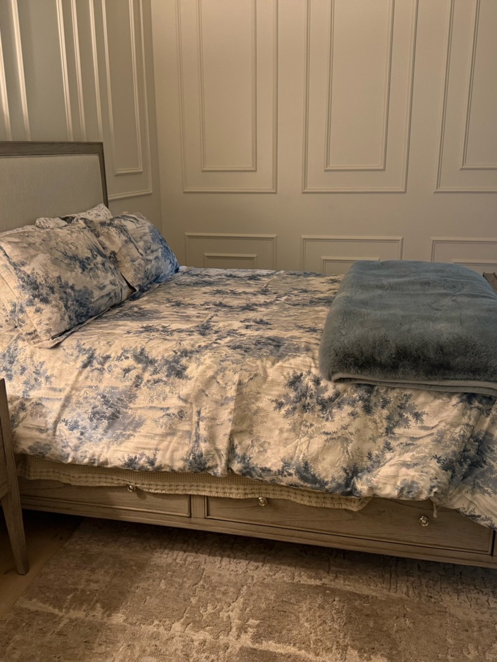 Pottery Barn Blue (2) Jardin  Standard Shams. Selling as a set. 70.00 for two.